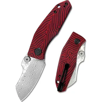 kapesní nůž Kubey Monsterdog Damascus Barva: red