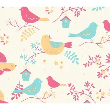 Tapeta Dětská vinylová tapeta s ptáčky 36756-2, Dimex 2020, AS Creation