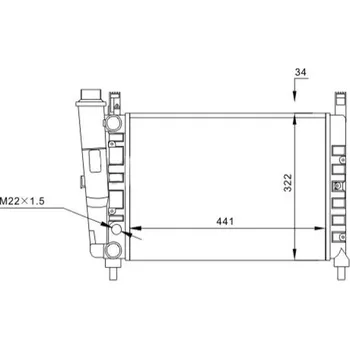 Chladič motoru Chladič, chlazení motoru HART 600 409