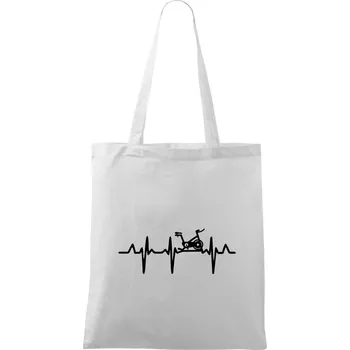 Nákupní taška EKG rotoped - Taška bavlněná - 42 x 38 cm ( Bílá )