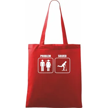 Problem koloběžka - Taška bavlněná - 42 x 38 cm ( Červená )