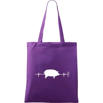 EKG gril - Taška bavlněná - 42 x 38 cm ( Fialová )