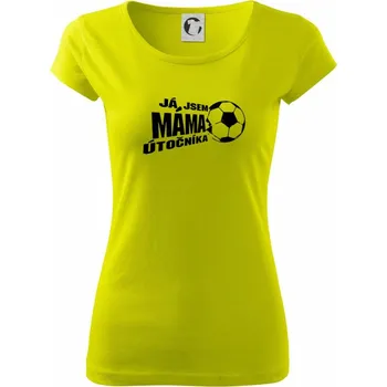 Já jsem táta - máma utočník - fotbal - Dámské triko Pure - XL ( Limetková )