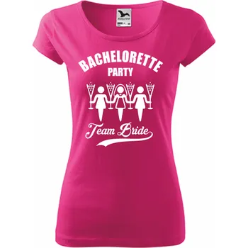 ON-DESIGN Dámské tričko BACHELORETTE PARTY - TEAM BRIDE Velikost: M, Barva: purpurová
