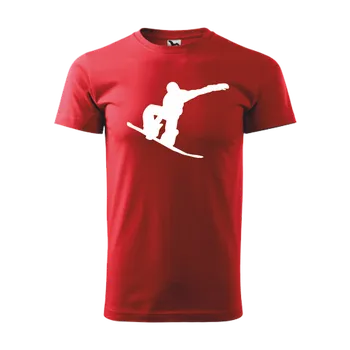 ON-DESIGN Tričko pánské/dětské se SNOWBOARDISTOU Velikost: 146 cm/10 let, Barva: červená