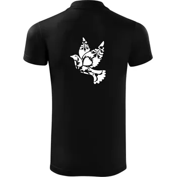 Pánská košile Ptáček vzorovaný - Polokošile Victory sportovní (dresovina) - 2XL ( Černá )