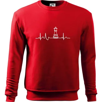 EKG Šachové figurky - dáma - Mikina Essential dětská - 146 cm/10 let ( Červená )