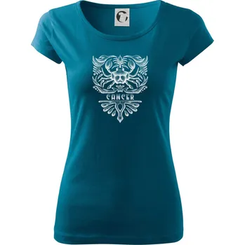 Dámské oblečení Cancer - vintage - Dámské triko Pure - 3XL ( Petrolejová )