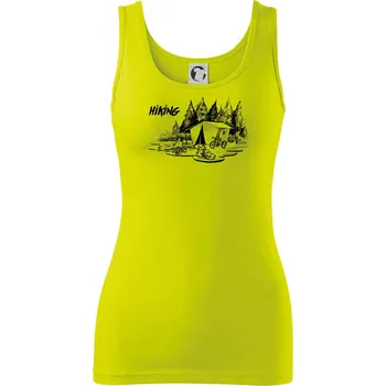 Dámské tričko Hiking - obrázek kreslený - Dámské tílko - XS ( Limetková )