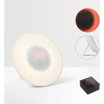 Budík SOLEIL. Budík se žlutým osvětlením 1 bez potisku bez potisku