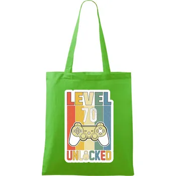 Nákupní taška Gaming narozeniny 70 - Taška bavlněná - 42 x 38 cm ( Apple Green )