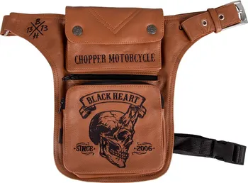 Zavazadlo na motocykl W-Tec Black Heart Devil Skull stehenní kapsa hnědá