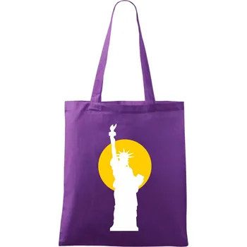 Socha svobody slunce - Taška bavlněná - 42 x 38 cm ( Fialová )