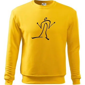 Pánská mikina Běžkař kreslený - Mikina Essential pánská - 2XL ( Žlutá )