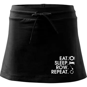 Dámská sukně Eat sleep row repeat - Sportovní sukně - two in one - L ( Černá )