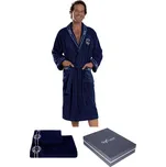 Soft Cotton Soft Cotton Luxusní pánský župan MARINE MANs ručníkem a osuškou v dárkovém balení XL + ručník + osuška + box Tmavě modrá Soft Cotton Luxusní pánský župan MARINE MAN s ručníkem a osuškou - 8698642055759