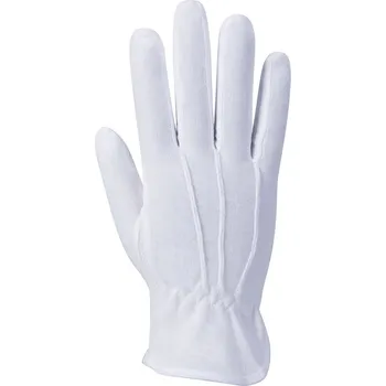 Pracovní rukavice PORTWEST Bavlněné rukavice Microdot výprodej Velikost: M, Barva: bílá