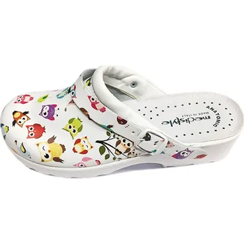 Dámská zdravotní obuv Dámské pracovní pantofle Oland, potisk sovy s ptáčky 38