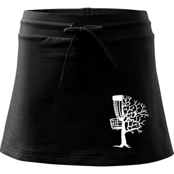 Dámská sukně Disc golf pozor strom - Sportovní sukně - two in one - L ( Černá )
