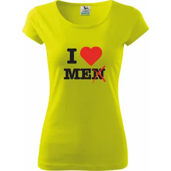 Dámské tričko ON-DESIGN Dámské tričko I LOVE ME Velikost: L, Barva: limetková
