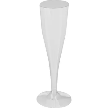 Jednorázové nádobí Pohárek krystal na šampus transparent, 100ml, 10 ks