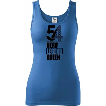 Dámské tričko Hero, Legend, King x Queen 1954 - Dámské tílko - XL ( Azurově modrá )