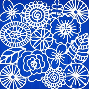 Šablona, vzor MIX KYTEK, cca 30 x 30 cm, 1ks