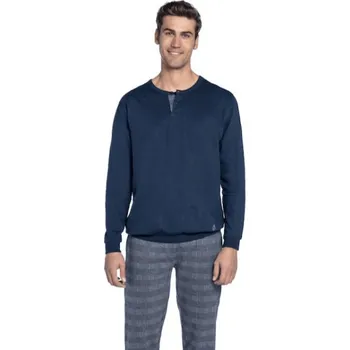 Pánské oblečení Soft Cotton GUASCH Pánské pyžamo RUPERTO XXL Tmavě modrá GUASCH Pánské pyžamo RUPERTO XXL Tmavě modrá - 8431204659367
