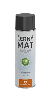 Barva ve spreji Polykar Černý Mat Spray 500 ml