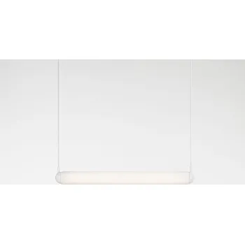 Brokis Závěsné svítidlo Puro Solo Horizontal 800, PC1126 Barva skla: Triplex opál, Povrchová úprava baldachýnu: sklo - bílý, Barva montury: kov - černý matný komaxit