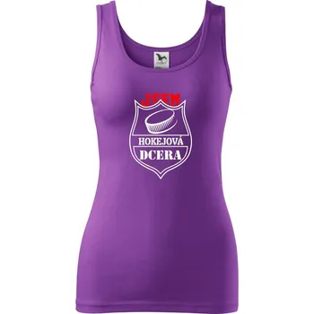 Dámské tričko Hokejová dcera - puk - Dámské tílko - XL ( Fialová )