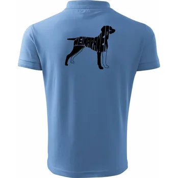 Pánská košile Výmarský ohař - Polokošile pánská Pique Polo 203 - 5XL ( Pyžamově modrá )