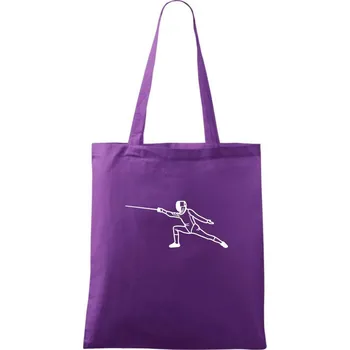 Šermíř výpad - Taška bavlněná - 42 x 38 cm ( Fialová )