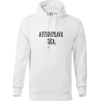 Pánská mikina Autodoprava táta - Mikina pánská Cape s kapucí - 5XL ( Bílá )