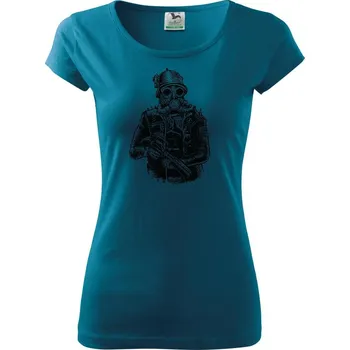 Steampunk Soldier - Dámské triko Pure - L ( Petrolejová )