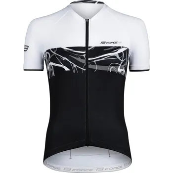 cyklistický dres FORCE dres F ART LADY kr. rukáv, černo-bílý Velikost: M + Výměna dárku do konce ledna 2026