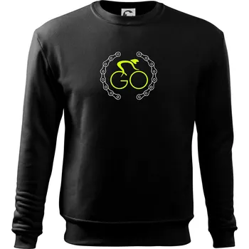 GO cyklista (fluo potisk) - Mikina Essential dětská - 158 cm/12 let ( Černá )