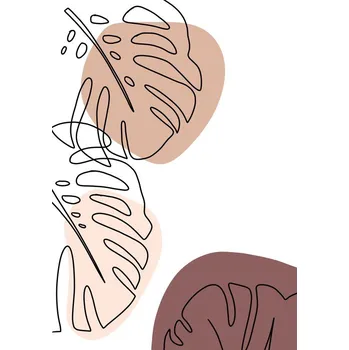 Plakát Plakát, Obraz - Monstera shapes, Veronika Boulová