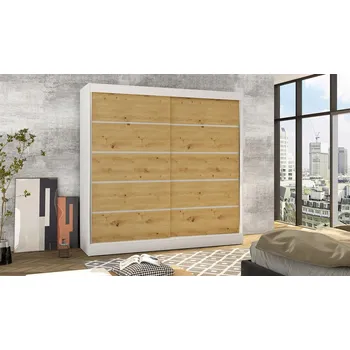 Šatní skříň Skříň Baja IV 200 bílá/artisan