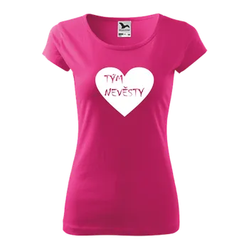 Dámské tričko na rozlučku se svobodou TÝM NEVĚSTY Velikost: 2XL, Barva: purpurová