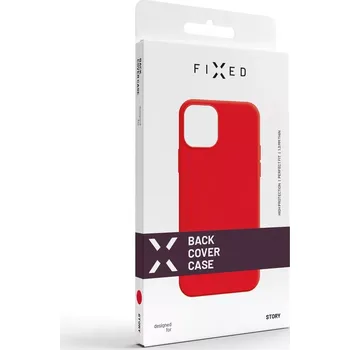 Telefonní příslušenství Zadní pogumovaný kryt FIXED Story pro Samsung Galaxy A03, červený