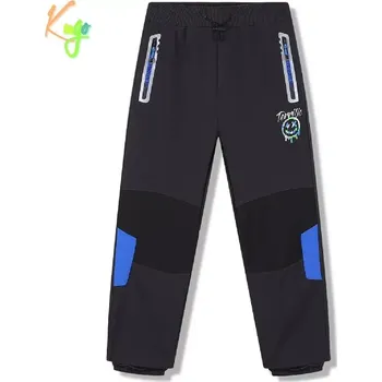 Chlapecké kalhoty Chlapecké softshellové kalhoty nezateplené Kugo HK5655 tm. šedé