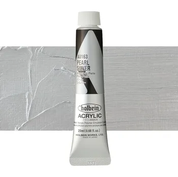 Vodová barva Akrylová barva Holbein Heavy Body - Pearl Silver Balení: 20 ml
