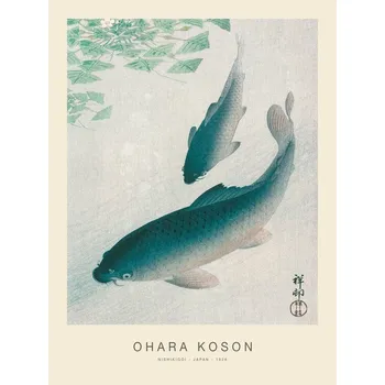 Plakát Plakát, Obraz - Nishikigoi, Two Koi Carp Fish (Special Edition) - Ohara Koson