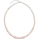 EVOLUTION GROUP CZ Růžový perlový náhrdelník Crystals from Swarovski® - 32036.3