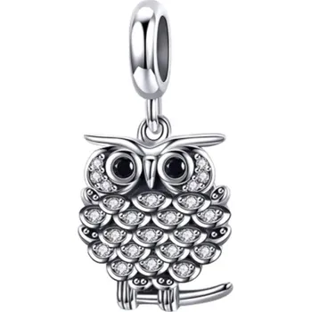 Přívěsek NUBIS® Stříbrný přívěšek korálek na náramek sova - NB-8047