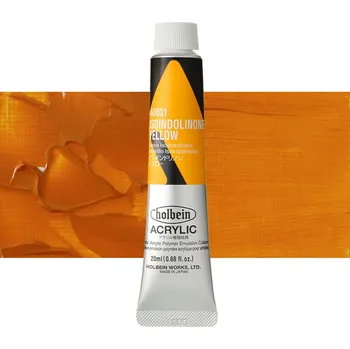 Vodová barva Akrylová barva Holbein Heavy Body - Isoindolinine Yellow Balení: 20 ml