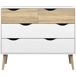 Komoda Retro 395 bílá/dub sonoma