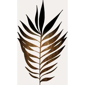 Plakát Plakát, Obraz - Leaf No.6 DARK GOLD, Kubistika