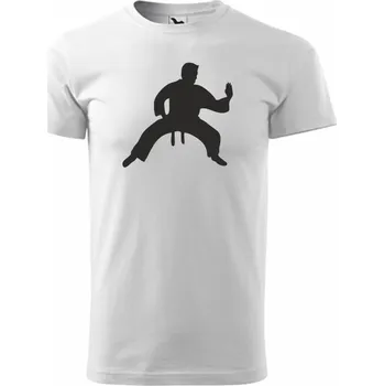 ON-DESIGN Tričko pánské/dětské s KARATISTOU Velikost: 146 cm/10 let, Barva: bílá